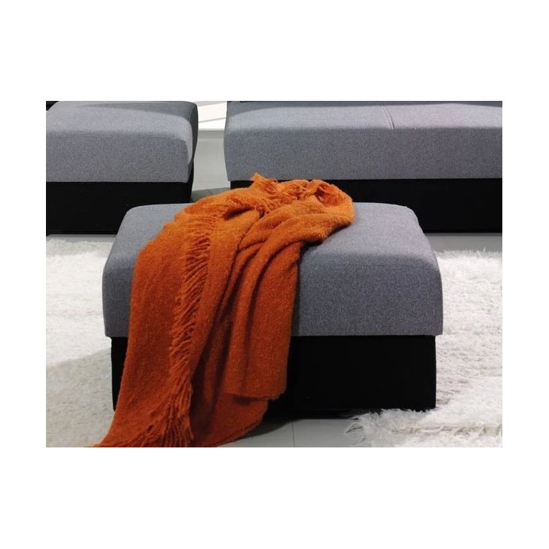 Hocker BOLEK - grau / hellgrau