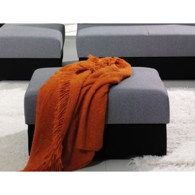 Hocker BOLEK - grau / hellgrau