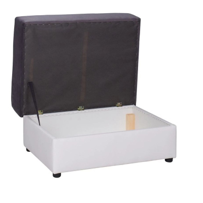 Hocker BOLEK - grau / hellgrau
