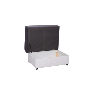 Hocker BOLEK - grau / hellgrau