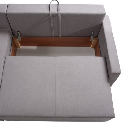 Polstercouch mit Stauraum ODIN – Grau