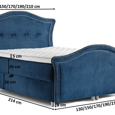 Magisches Landhausbett Bradley Lux 120x200, hellbraun + Matratzenauflage