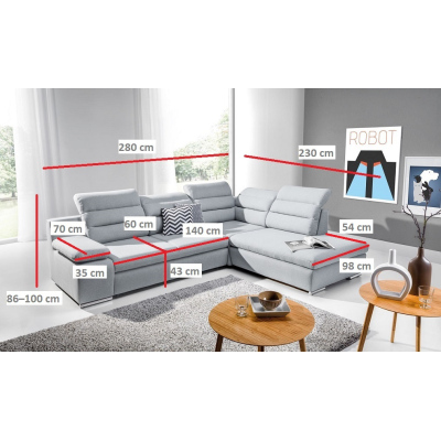 Ecksofa GORDIC - hellblau