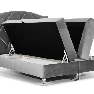 Kontinentales Bett 120x200 BENITA - rot + GRATIS Matratzenauflage
