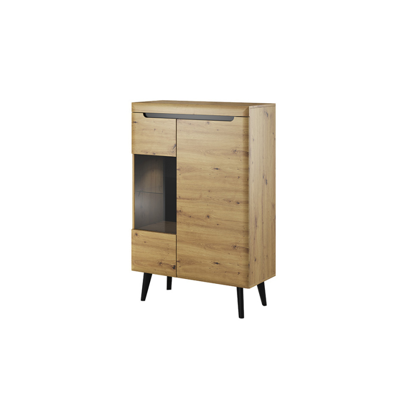 Wohnzimmer-Vitrine NATHANIEL – Eichenholz