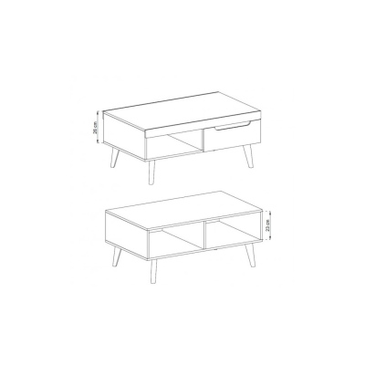 Couchtisch NATHANIEL - Artisan Eiche