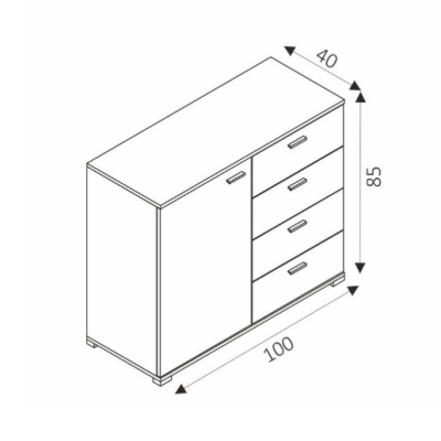 Kommode HUK – Graphit