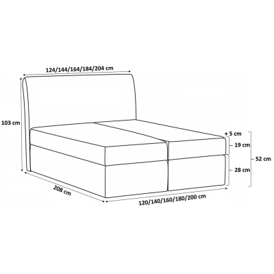 Doppelbett 200x200 SVEN – weißes Öko-Leder + GRATIS-Topper