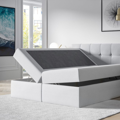 Polsterbett mit Stauraum 200x200 RECIVIO – Dunkelgrau