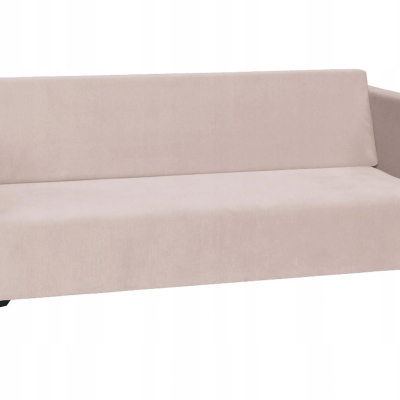 Dreisitzer-Sofa SIMON – beige / schwarze Hochglanzbeine