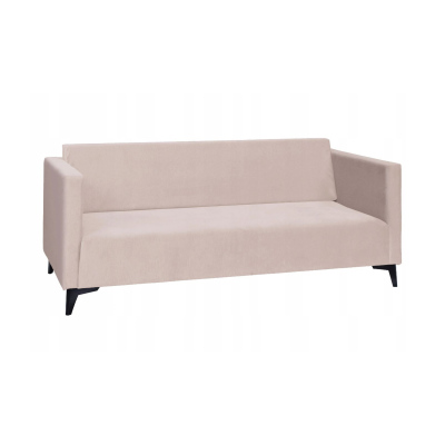 Dreisitzer-Sofa SIMON – beige / schwarze Hochglanzbeine