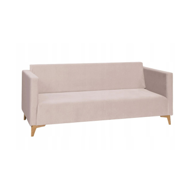 Dreisitzer-Sofa SIMON - beige / Beine aus heller Eiche