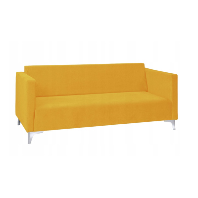 Dreisitzer-Sofa SIMON - gelb / Metallbeine