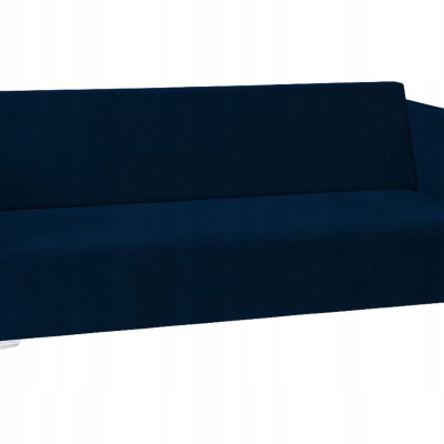 Dreisitzer-Sofa SIMON – dunkelblau / Metallbeine