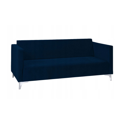 Dreisitzer-Sofa SIMON – dunkelblau / Metallbeine