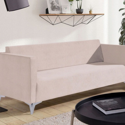 Dreisitzer-Sofa SIMON – beige / Metallbeine