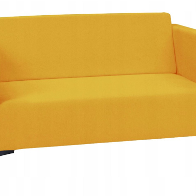 Zweisitzer-Sofa SIMON – gelb / schwarze Hochglanzbeine