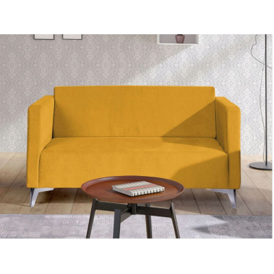 Zweisitzer-Sofa SIMON - gelb / Metallbeine