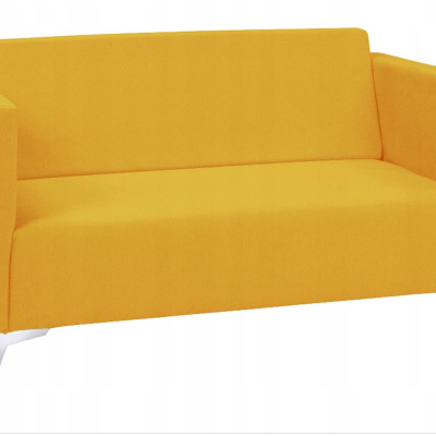 Zweisitzer-Sofa SIMON - gelb / Metallbeine