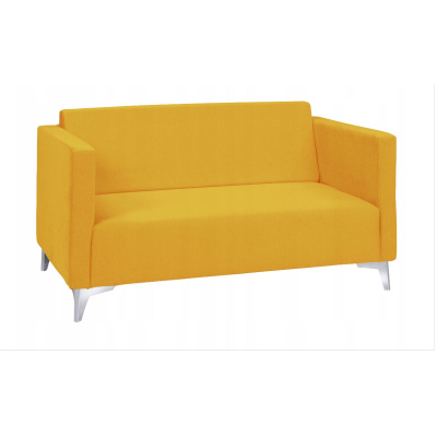 Zweisitzer-Sofa SIMON - gelb / Metallbeine