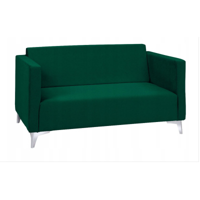 Zweisitzer-Sofa SIMON – dunkelgrün / Metallbeine