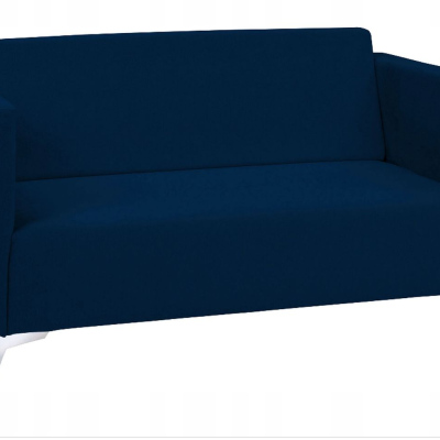 Zweisitzer-Sofa SIMON – dunkelblau / Metallbeine