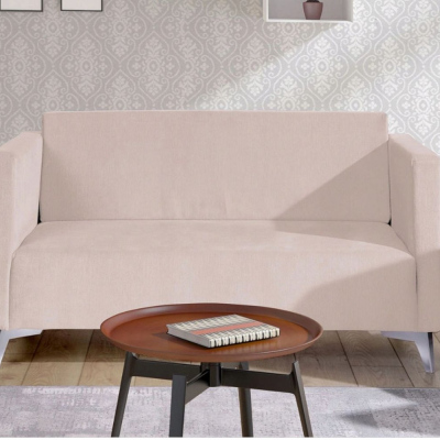 Zweisitzer-Sofa SIMON – beige / Metallbeine
