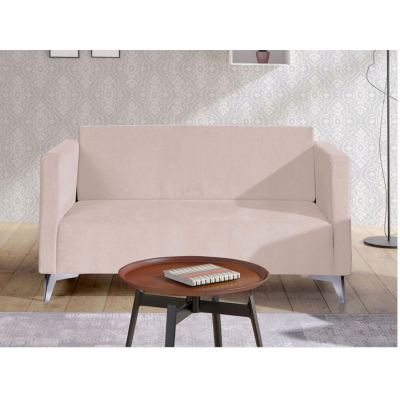 Zweisitzer-Sofa SIMON – beige / Metallbeine