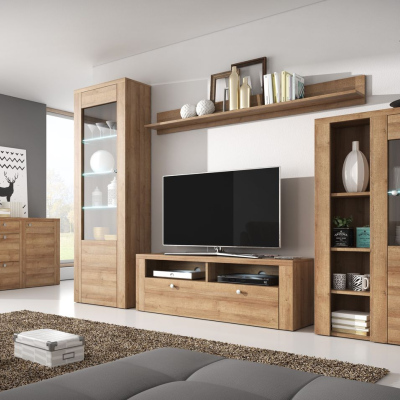 TV-Ständer mit Nischen LEONOR - Riviera Eiche