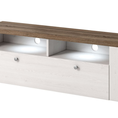 TV-Möbel mit Nischen LEONOR - Sibiu Lärche / Sonoma Eiche Trüffel