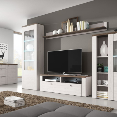 TV-Möbel mit Nischen LEONOR - Sibiu Lärche / Sonoma Eiche Trüffel