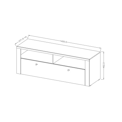 TV-Möbel mit Nischen LEONOR - Sibiu Lärche / Sonoma Eiche Trüffel