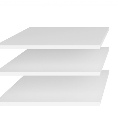 3er-Set Einlegeböden für OLIKA Kombi-Kleiderschrank - weiß