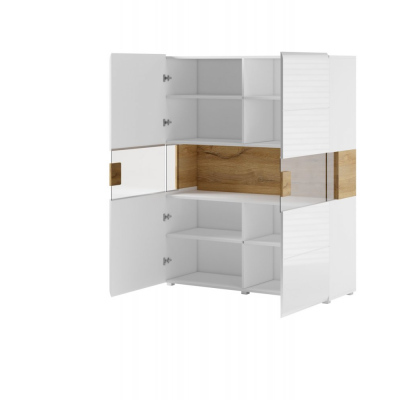 Hoher zweitüriger Schrank COLORADO – weiß
