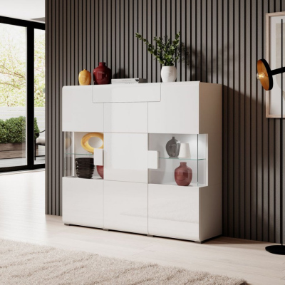 Moderner Schrank mit Schublade COLORADO – weiß