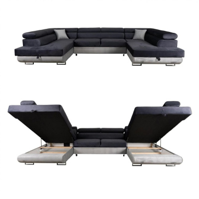 Couchgarnitur WILFRED U2 – Grau 1