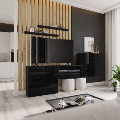 Moderne Wohnzimmerwand BRADT 52 - schwarz