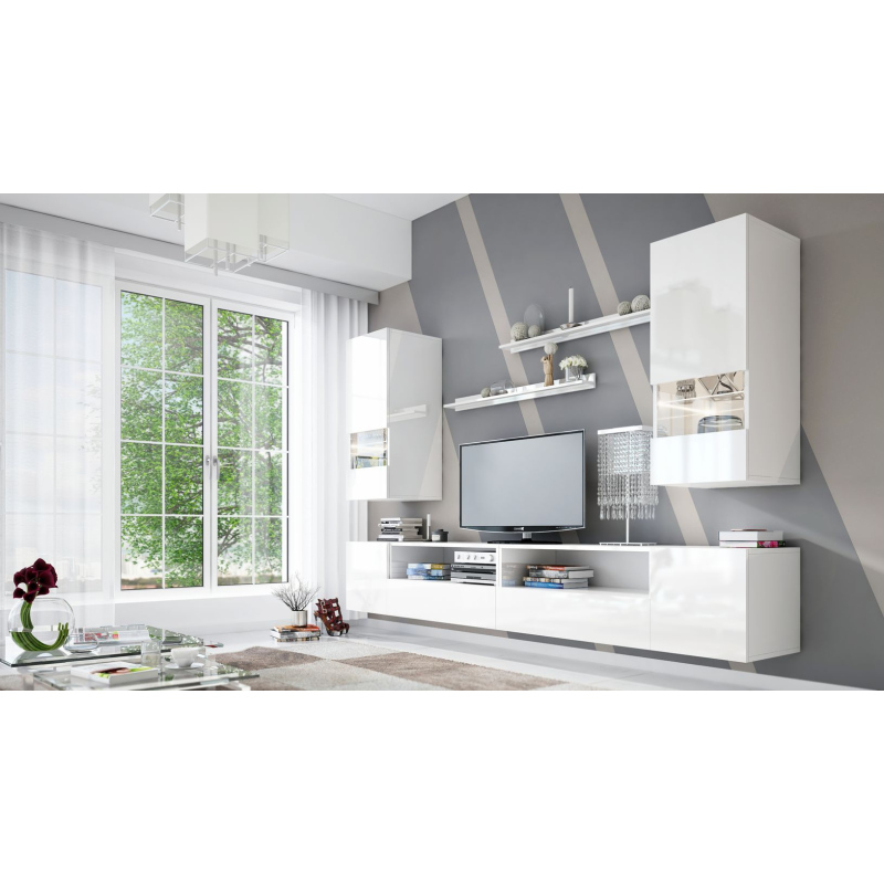 Elegante Wohnzimmerwand BRADT 41 – weiß