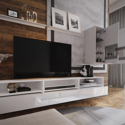 Elegante Wohnzimmerwand BRADT 24 - weiß