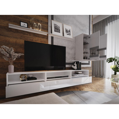 Elegante Wohnzimmerwand BRADT 24 - weiß