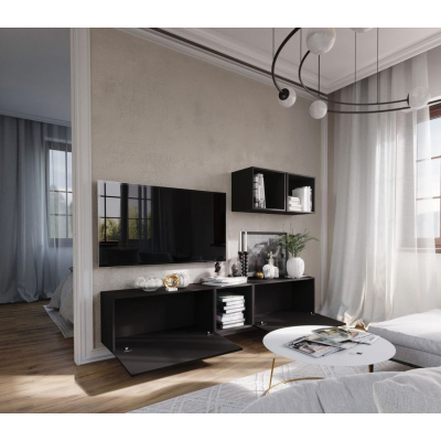 Moderne Wohnwand BRADT 22 – schwarz