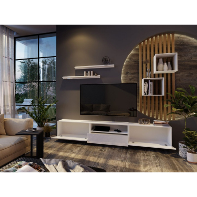 Elegante Wohnzimmerwand BRADT 30 - weiß