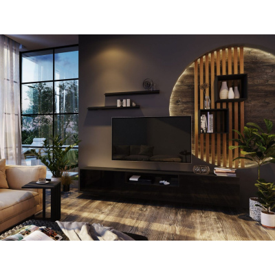 Elegante Wohnzimmerwand BRADT 30 - schwarz