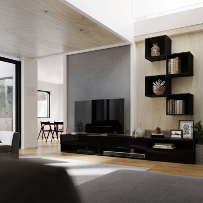 Wohnzimmerwand BRADT 36 - schwarz