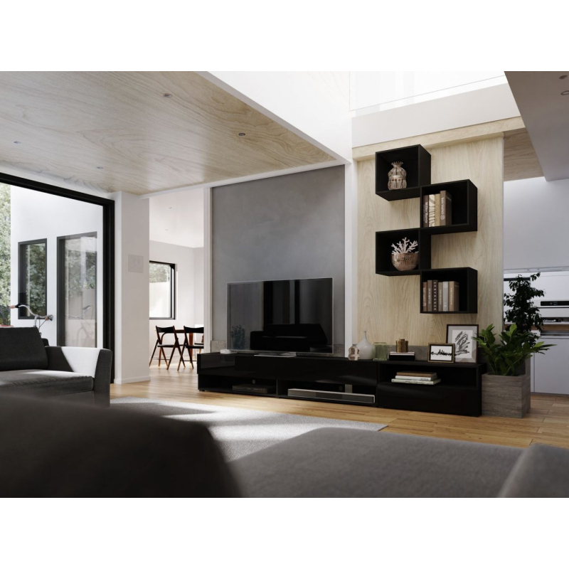 Wohnzimmerwand BRADT 36 - schwarz