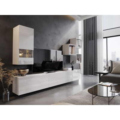 Elegante Wohnzimmerwand BRADT 45 - weiß