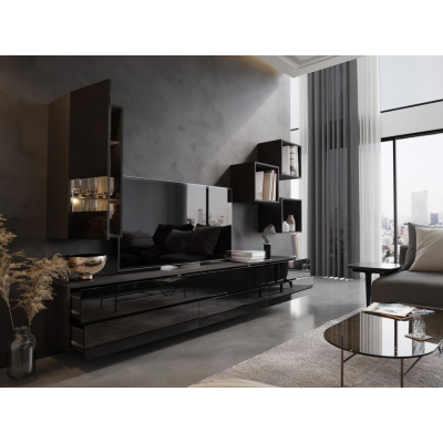 Elegante Wohnzimmerwand BRADT 45 - schwarz
