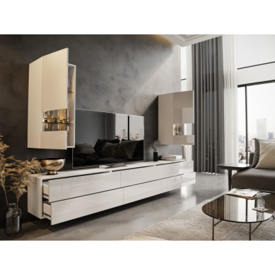 Moderne Wohnzimmerwand BRADT 46 – weiß