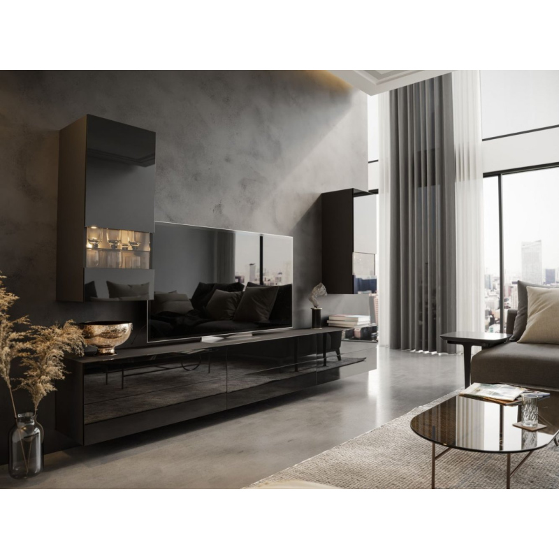 Moderne Wohnzimmerwand BRADT 46 - schwarz