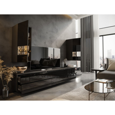 Moderne Wohnzimmerwand BRADT 46 - schwarz